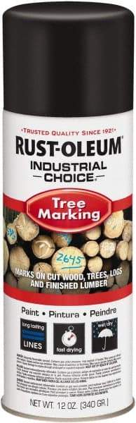 Rust-Oleum - 12 fl oz Black Marking Paint - 300' Coverage, Modified Alkyd Formula, >500 gL VOC - Benchmark Tooling