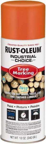 Rust-Oleum - 12 fl oz Fluorescent Orange Marking Paint - 300' Coverage, Modified Alkyd Formula, >500 gL VOC - Benchmark Tooling