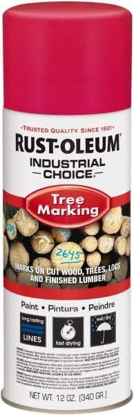 Rust-Oleum - 12 fl oz Fluorescent Pink Marking Paint - 300' Coverage, Modified Alkyd Formula, >500 gL VOC - Benchmark Tooling