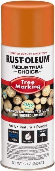 Rust-Oleum - 12 fl oz Orange Marking Paint - 300' Coverage, Modified Alkyd Formula, >500 gL VOC - Benchmark Tooling