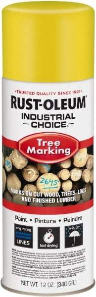 Rust-Oleum - 12 fl oz Yellow Marking Paint - 300' Coverage, Modified Alkyd Formula, >500 gL VOC - Benchmark Tooling