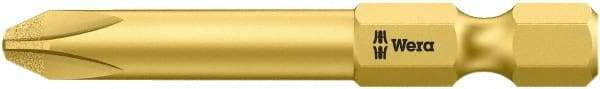 Wera - #3, Hex Drive Phillips Power Screwdriver Bit - 1/4" Drive, 2" OAL - Benchmark Tooling