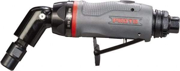 Proto - 1/4" Collet, Angle Handle, Angle Air Die Grinder - 24,000 RPM, Rear Exhaust, 2.7 CFM, 0.3 hp, 90 psi, 1/4" Inlet - Benchmark Tooling
