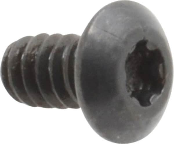 Camcar - #6-32 UNC Torx Plus Drive, Button Screw - Alloy Steel, Black Oxide Finish, Fully Threaded, 1/4" Length Under Head - Benchmark Tooling