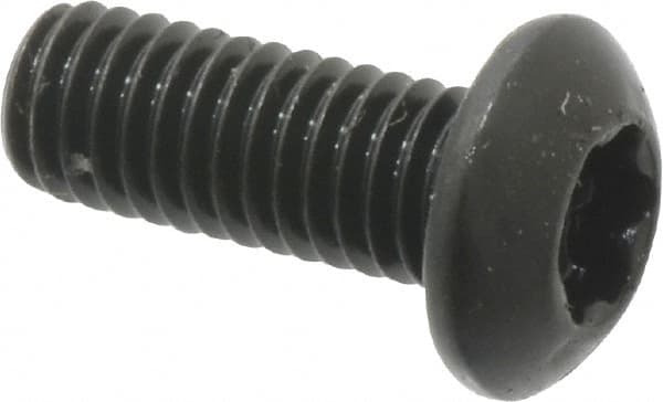 Camcar - #10-32 UNF Torx Plus Drive, Button Screw - Alloy Steel, Black Oxide Finish, Fully Threaded, 1/2" Length Under Head - Benchmark Tooling