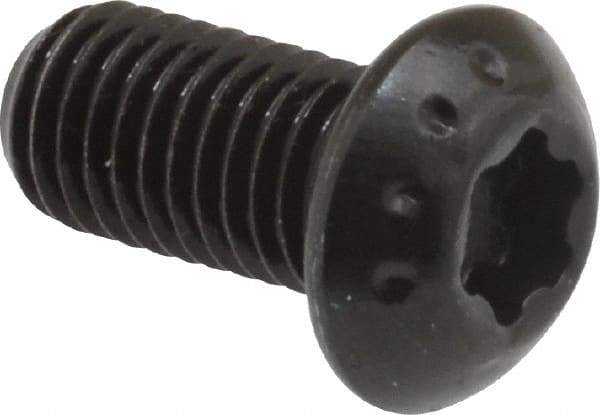 Camcar - 1/4-28 UNF Torx Plus Drive, Button Screw - Alloy Steel, Black Oxide Finish, Fully Threaded, 1/2" Length Under Head - Benchmark Tooling