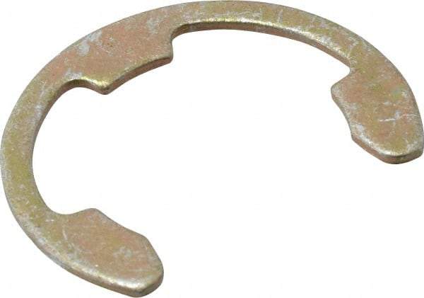 Rotor Clip - 1.079" Groove Diam, 1-3/16" Shaft Diam, Zinc Yellow Dichromate Steel, E Style External Retaining Rings - 0.068" Groove Width, 0.054" Groove Depth, 0.062" Ring Thickness, Grade 1060-1090 - Benchmark Tooling