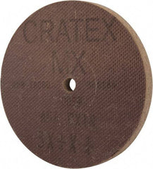 Cratex - 3" Diam x 1/4" Hole x 1/4" Thick, 54 Grit Surface Grinding Wheel - Aluminum Oxide, Type 1, Coarse Grade, 18,080 Max RPM, No Recess - Benchmark Tooling