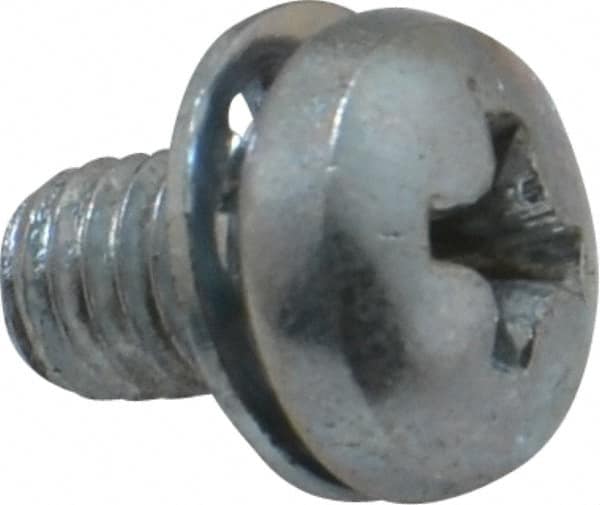 Value Collection - #10-32 UNF, 5/16" Length Under Head Phillips Drive Machine Screw - Pan Head, Grade J82 Steel, Zinc-Plated Finish, Internal Tooth - Benchmark Tooling
