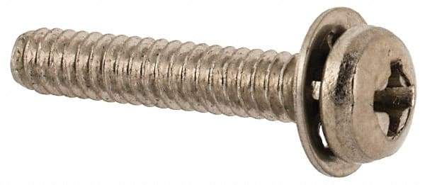 Value Collection - #4-40 UNC, 5/8" Length Under Head Phillips Drive Machine Screw - Pan Head, Grade 410 & 18-8 Stainless Steel, Internal Tooth - Benchmark Tooling