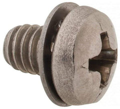 Value Collection - #8-32 UNC, 1/4" Length Under Head Phillips Drive Machine Screw - Pan Head, Grade 18-8 Stainless Steel, Internal Tooth - Benchmark Tooling