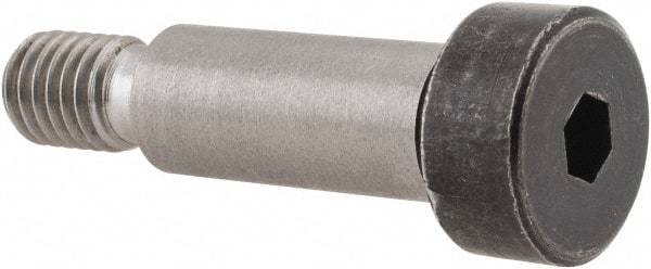 Holo-Krome - 10mm Shoulder Diam x 25mm Shoulder Length, M8x1.25 Metric Coarse, Hex Socket Shoulder Screw - 12.9 Alloy Steel, Uncoated, 6.78 to 7mm Head Height x 15.73 to 16mm Head Diam - Benchmark Tooling