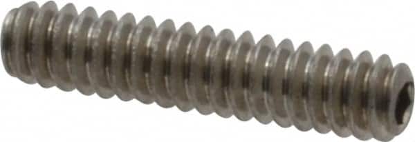 Value Collection - #4-40 UNC, 1/2" OAL, Cup Point Set Screw - Grade 18-8 Stainless Steel, 0.05" Key - Benchmark Tooling