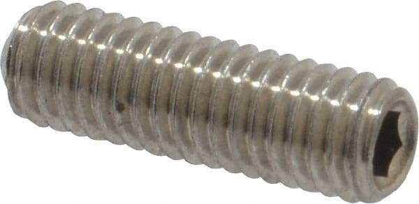 Value Collection - #10-32 UNF, 5/8" OAL, Cup Point Set Screw - Grade 18-8 Stainless Steel, 3/32" Key - Benchmark Tooling
