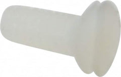 Made in USA - #6-32 UNC, 3/8" OAL Slotted Drive Machine Screw - Flat Head, Grade 6/6 Nylon, Uncoated, Without Washer - Benchmark Tooling
