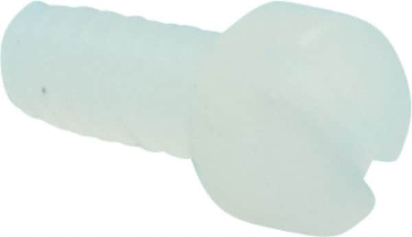 Made in USA - #4-40 UNC, 1/4" Length Under Head Slotted Drive Machine Screw - Fillister Head, Grade 6/6 Nylon, Uncoated, Without Washer - Benchmark Tooling