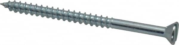 Value Collection - #12, 3" OAL, Slotted Drive, Flat Head Wood Screw - Zinc Plated Steel, Grade 2 - Benchmark Tooling