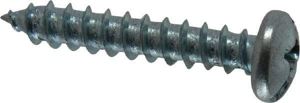 Value Collection - #12 Pan Head Slotted Phillips Sheet Metal Screw - Steel, 1-1/4" Length Under Head, Grade 2 - Benchmark Tooling
