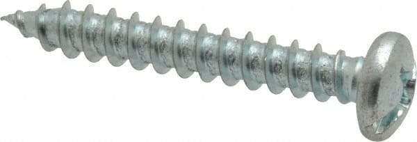 Value Collection - #12 Pan Head Slotted Phillips Sheet Metal Screw - Steel, 1-1/2" Length Under Head, Grade 2 - Benchmark Tooling
