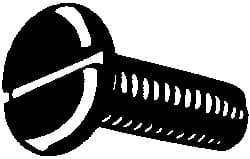 Value Collection - #4-40 UNC Thread, 3/8" Length Under Head, Slotted Drive Steel Thread Cutting Screw - Pan Head, Grade 2, Point Type F, Zinc-Plated Finish - Benchmark Tooling