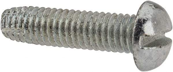 Value Collection - #10-32 UNF Thread, 3/4" Length Under Head, #2 Slotted/Phillips Drive Steel Thread Cutting Screw - Round Head, Grade 1016-1024, Point Type F, Zinc-Plated Finish - Benchmark Tooling