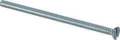 Value Collection - #6-32 UNC, 2-1/2" OAL Slotted Drive Machine Screw - Flat Head, Grade 2 Steel, Zinc-Plated Finish, Without Washer - Benchmark Tooling