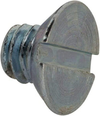 Value Collection - #8-32 UNC, 3/16" OAL Slotted Drive Machine Screw - Flat Head, Grade 2 Steel, Zinc-Plated Finish, Without Washer - Benchmark Tooling