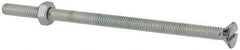 Value Collection - 1/4-20 UNC, 5" OAL Slotted Drive Machine Screw - Flat Head, Grade J82 Steel, Zinc-Plated Finish, Without Washer - Benchmark Tooling