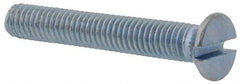 Value Collection - M3x0.50, 20mm OAL Slotted Drive Machine Screw - Flat Head, Grade 4.8 Steel, Zinc-Plated Finish, Without Washer - Benchmark Tooling