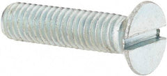 Value Collection - M6x1.00, 30mm OAL Slotted Drive Machine Screw - Flat Head, Grade 4.8 Steel, Zinc-Plated Finish, Without Washer - Benchmark Tooling