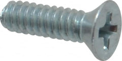 Value Collection - #4-40 UNC, 3/8" OAL Phillips Drive Machine Screw - Flat Head, Grade 2 Steel, Zinc-Plated Finish, Without Washer - Benchmark Tooling