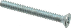 Value Collection - #6-32 UNC, 1-1/4" OAL Phillips Drive Machine Screw - Flat Head, Grade 2 Steel, Zinc-Plated Finish, Without Washer - Benchmark Tooling