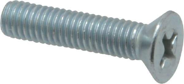 Value Collection - #10-32 UNF, 7/8" OAL Phillips Drive Machine Screw - Flat Head, Grade 2 Steel, Zinc-Plated Finish, Without Washer - Benchmark Tooling