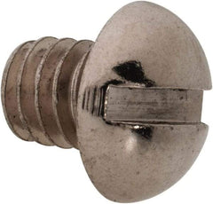 Value Collection - #12-24 UNC, 1/4" Length Under Head Slotted Drive Machine Screw - Round Head, Grade 2 Alloy Steel, Zinc-Plated Finish, Without Washer - Benchmark Tooling