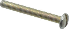 Value Collection - M3x0.50, 25mm Length Under Head Slotted Drive Machine Screw - Pan Head, Grade 4.8 Steel, Zinc-Plated Finish, Without Washer - Benchmark Tooling