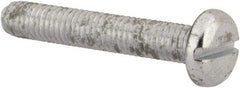 Value Collection - M5x0.80, 30mm Length Under Head Slotted Drive Machine Screw - Pan Head, Grade 4.8 Steel, Zinc-Plated Finish, Without Washer - Benchmark Tooling