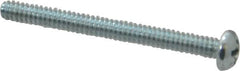Value Collection - #6-32 UNC, 1-1/2" Length Under Head Phillips Drive Machine Screw - Pan Head, Grade 2 Steel, Zinc-Plated Finish, Without Washer - Benchmark Tooling