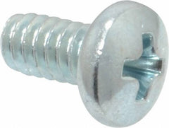 Value Collection - #10-24 UNC, 3/8" Length Under Head Phillips Drive Machine Screw - Pan Head, Grade 2 Steel, Zinc-Plated Finish, Without Washer - Benchmark Tooling