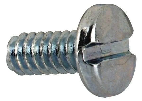 Value Collection - #4-40 UNC, 1/4" Length Under Head Slotted Drive Machine Screw - Binding Head, Grade J82 Steel, Zinc-Plated Finish, Without Washer - Benchmark Tooling
