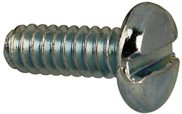 Value Collection - #6-32 UNC, 3/8" Length Under Head Slotted Drive Machine Screw - Binding Head, Grade J82 Steel, Zinc-Plated Finish, Without Washer - Benchmark Tooling