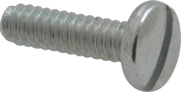 Value Collection - #6-32 UNC, 1/2" Length Under Head Slotted Drive Machine Screw - Binding Head, Grade J82 Steel, Zinc-Plated Finish, Without Washer - Benchmark Tooling
