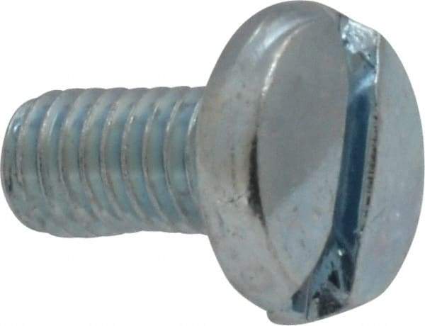 Value Collection - #10-32 UNF, 3/8" Length Under Head Slotted Drive Machine Screw - Binding Head, Grade J82 Steel, Zinc-Plated Finish, Without Washer - Benchmark Tooling