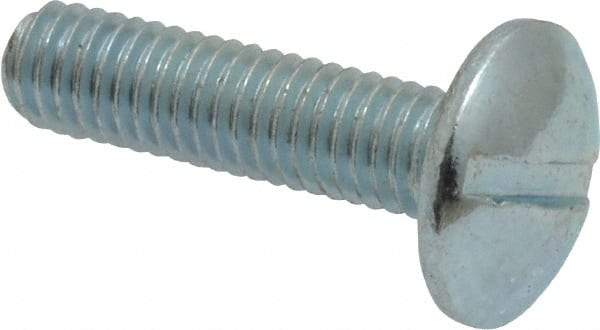 Value Collection - #10-32 UNF, 3/4" Length Under Head Slotted Drive Machine Screw - Truss Head, Grade 2 Steel, Zinc-Plated Finish, Without Washer - Benchmark Tooling