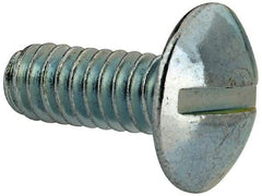 Value Collection - 1/4-20 UNC, 5/8" Length Under Head Slotted Drive Machine Screw - Truss Head, Grade 2 Steel, Zinc-Plated Finish, Without Washer - Benchmark Tooling