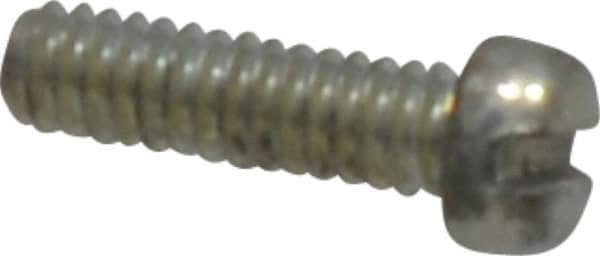Value Collection - #2-56 UNC, 5/16" Length Under Head Slotted Drive Machine Screw - Fillister Head, Grade 2 Steel, Zinc-Plated Finish, Without Washer - Benchmark Tooling