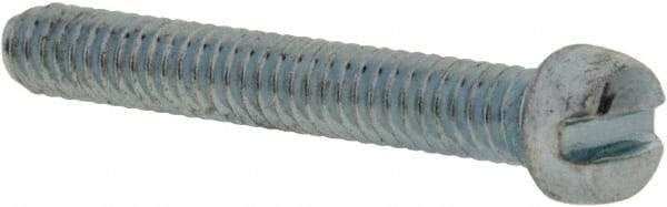 Value Collection - #2-56 UNC, 5/8" Length Under Head Slotted Drive Machine Screw - Fillister Head, Grade 2 Steel, Zinc-Plated Finish, Without Washer - Benchmark Tooling