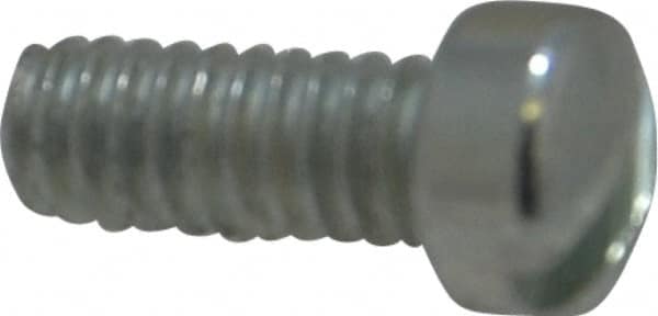 Value Collection - #5-40 UNC, 5/16" Length Under Head Slotted Drive Machine Screw - Fillister Head, Grade J82 Steel, Zinc-Plated Finish, Without Washer - Benchmark Tooling