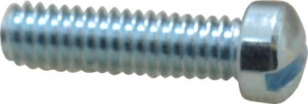 Value Collection - #8-32 UNC, 5/8" Length Under Head Slotted Drive Machine Screw - Fillister Head, Grade 2 Steel, Zinc-Plated Finish, Without Washer - Benchmark Tooling