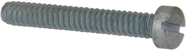 Value Collection - #10-24 UNC, 1-1/4" Length Under Head Slotted Drive Machine Screw - Fillister Head, Grade J82 Steel, Zinc-Plated Finish, Without Washer - Benchmark Tooling