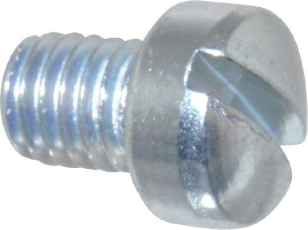 Value Collection - #10-32 UNF, 1/4" Length Under Head Slotted Drive Machine Screw - Fillister Head, Grade J82 Steel, Zinc-Plated Finish, Without Washer - Benchmark Tooling